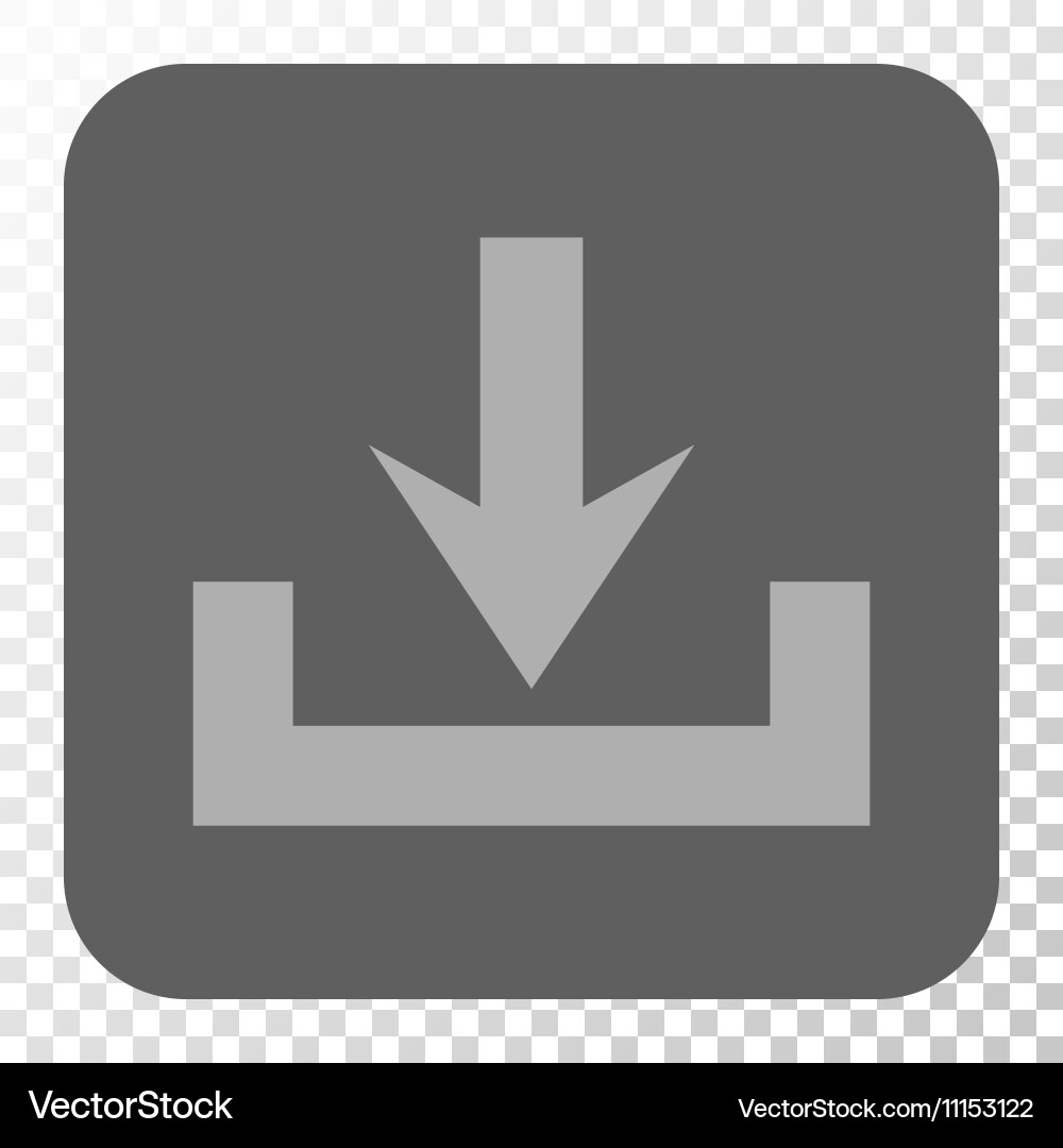 Downloads rounded square button vector image