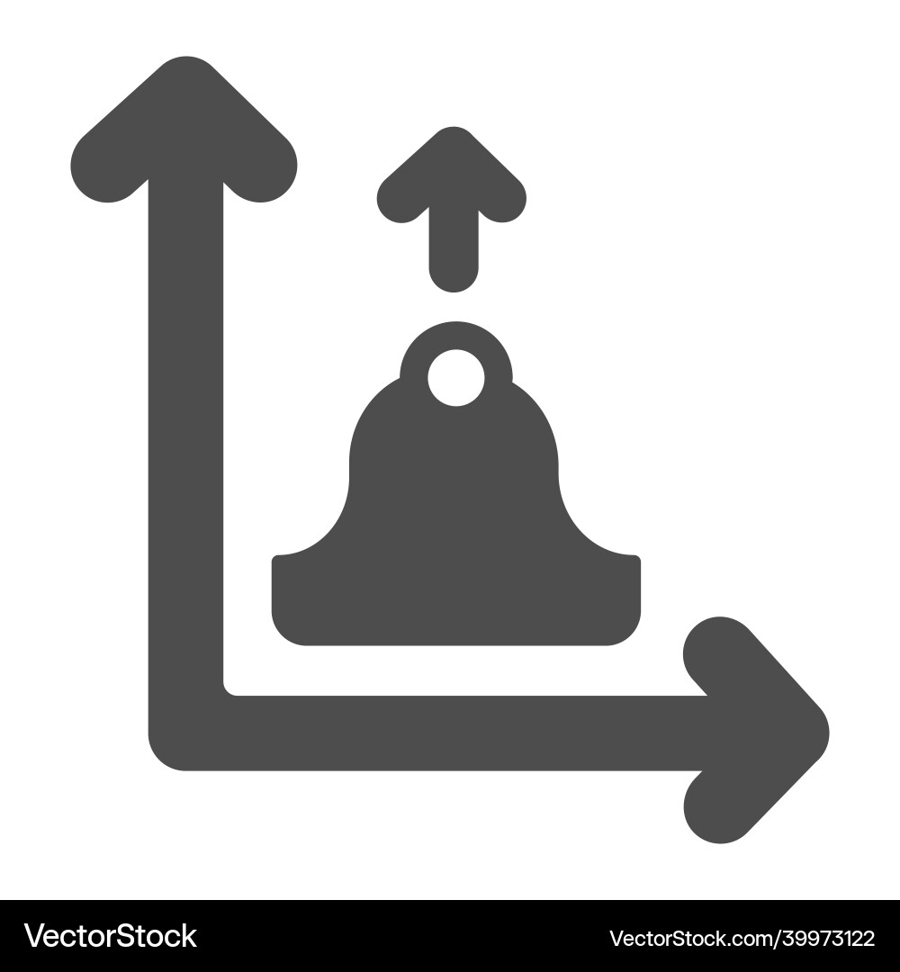 Graph with growth and decline curve upward arrow Graph with growth and decline curve upward arrow vector image