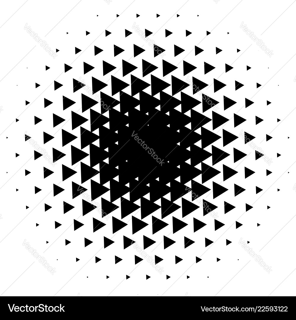 Halftone element with square or triangle instead Halftone element with square or triangle instead vector image