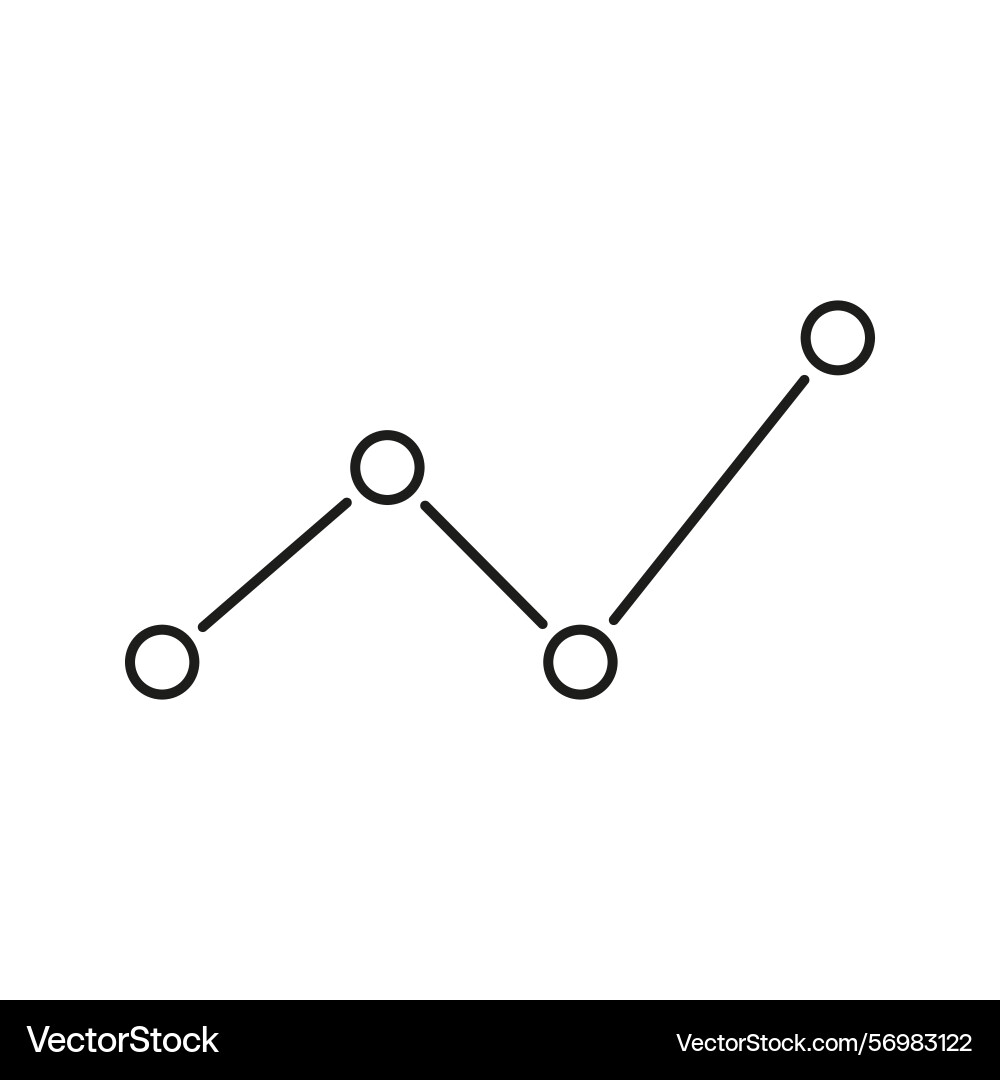Line graph chart icon data analysis trend Line graph chart icon data analysis trend Vector Image