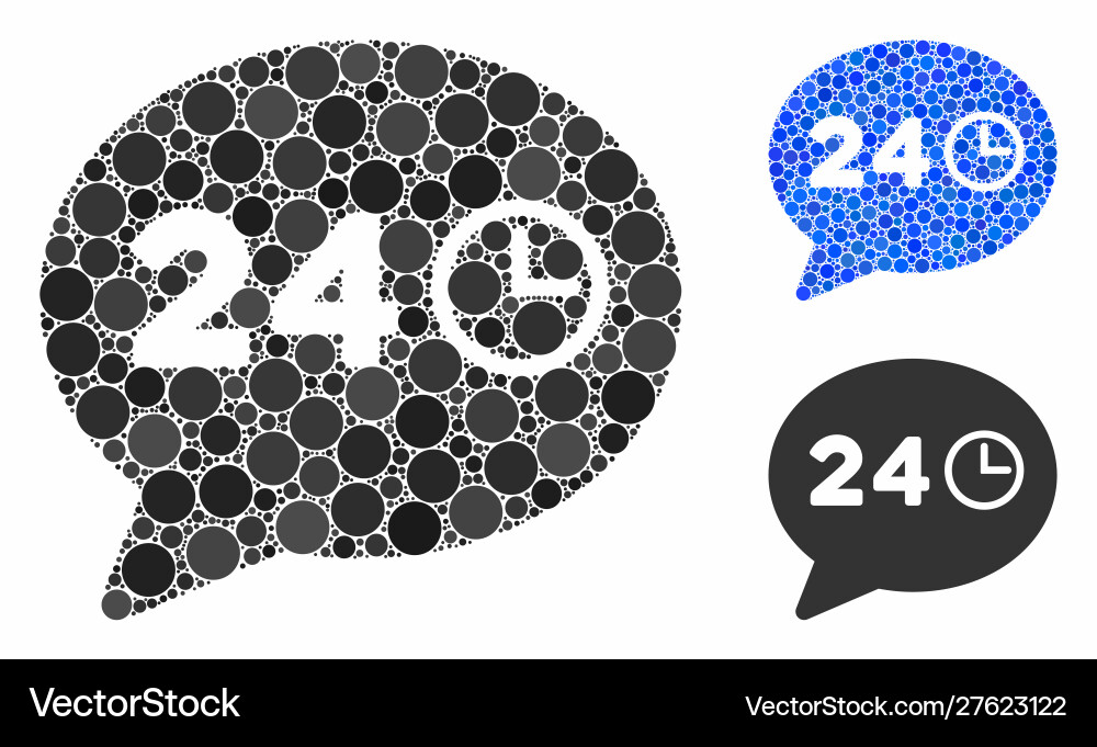 Message hours composition icon circles Message hours composition icon circles vector image