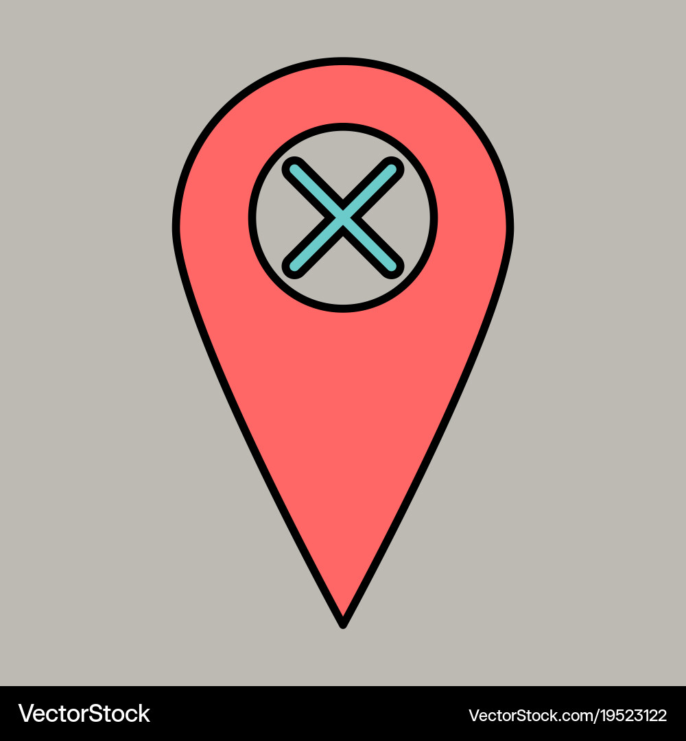 Navigation geolocation icon in flat design vector image