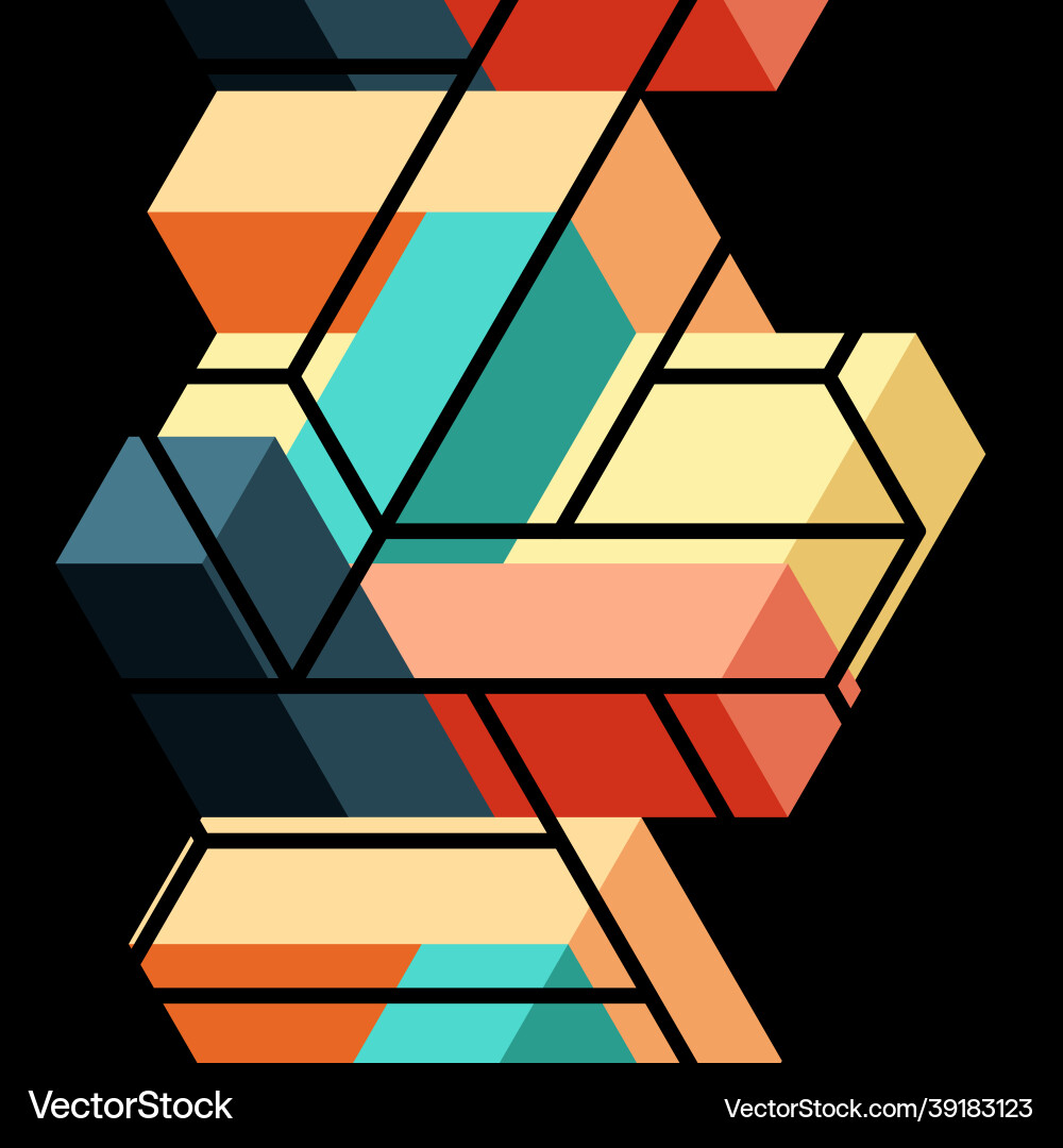 Abstract background 3d cubes cubic elements Abstract background 3d cubes cubic elements vector image