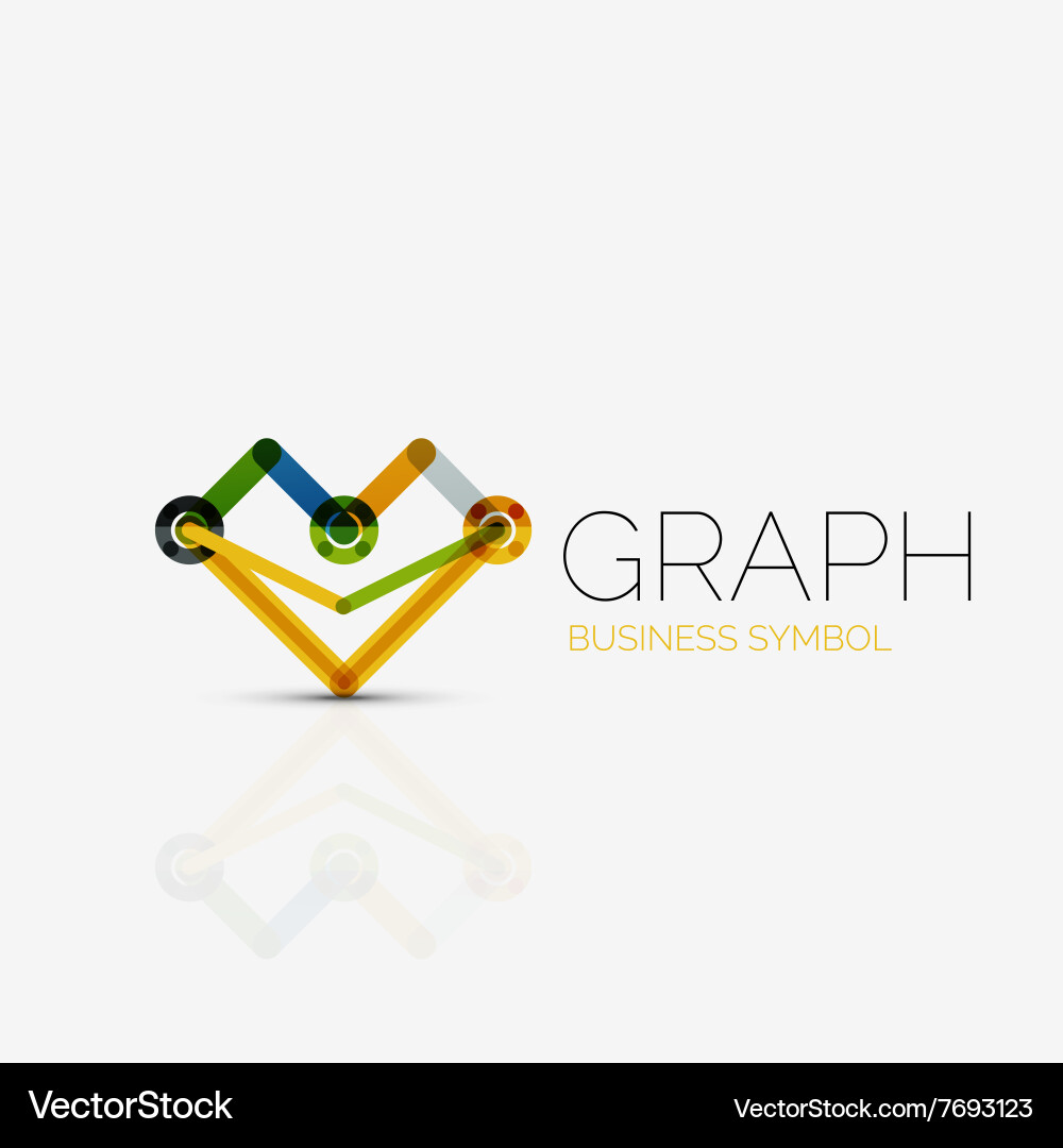 Abstract logo idea linear chart or graph Vector Image