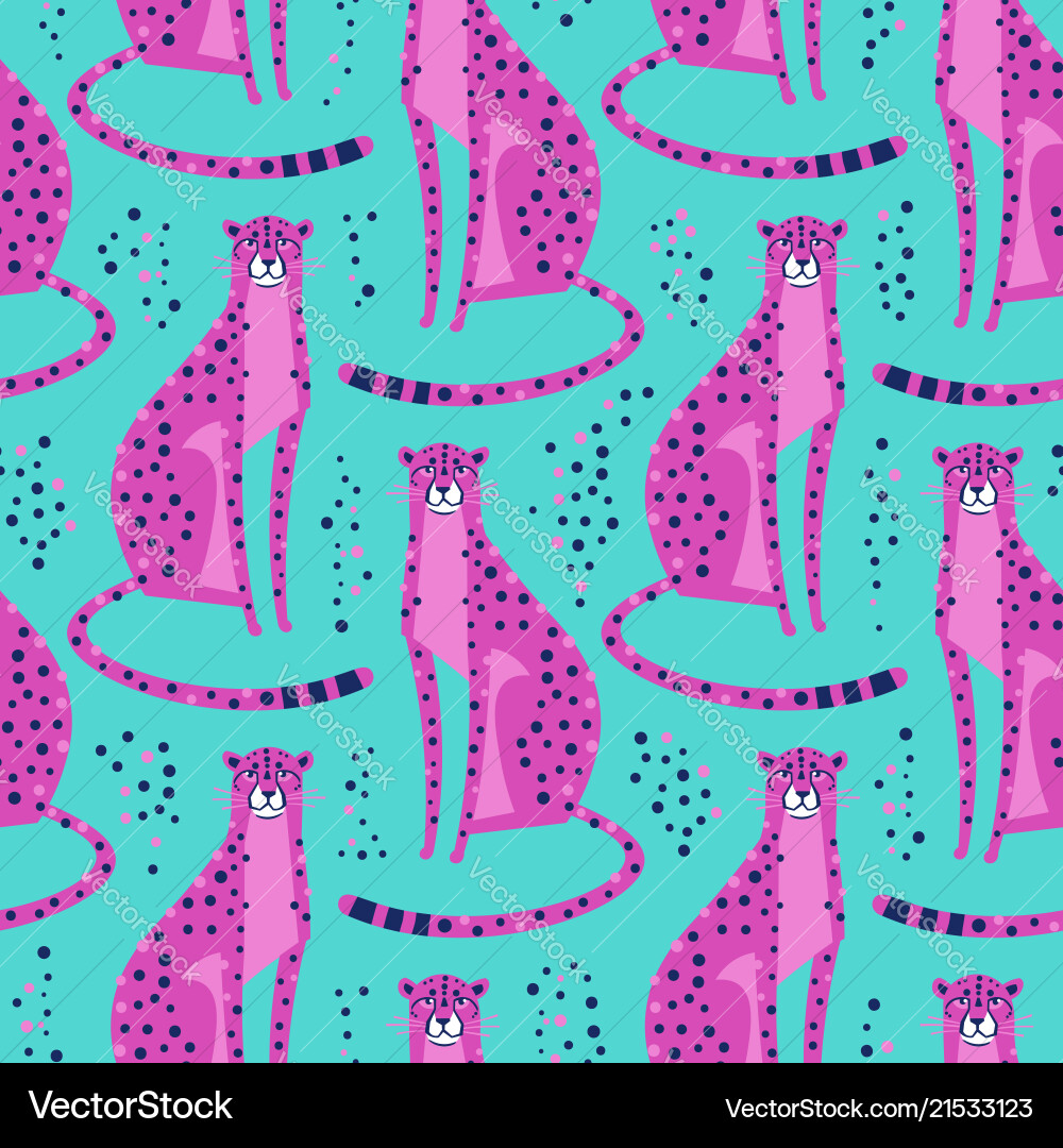 Cheetah and Leopard Pattern Vector Image