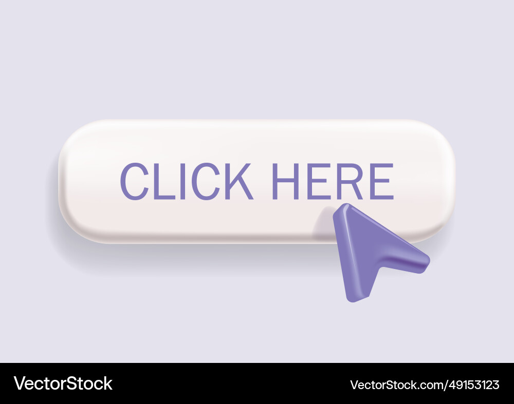 Click here icon 3d a selection button to join Click here icon 3d a selection button to join vector image