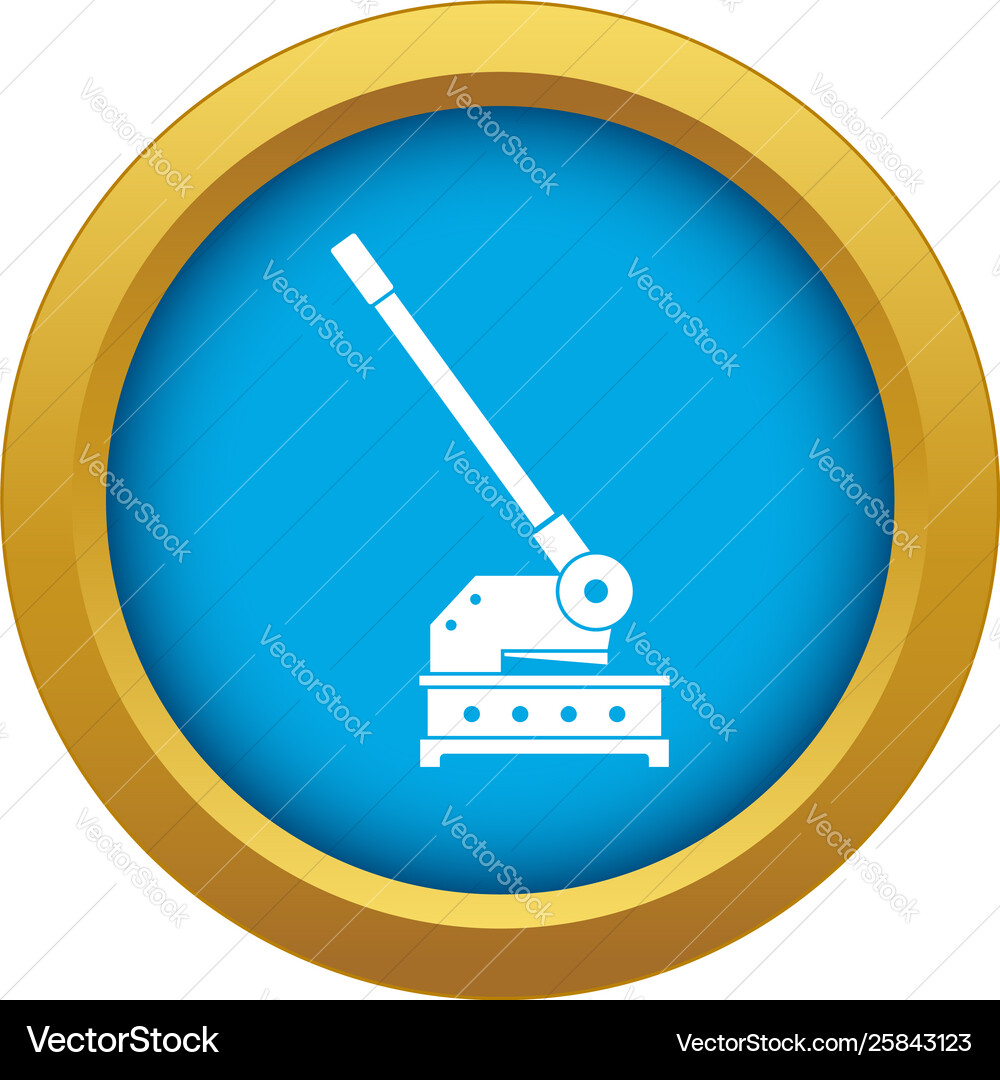 Cutting machine icon blue isolated Vector Image