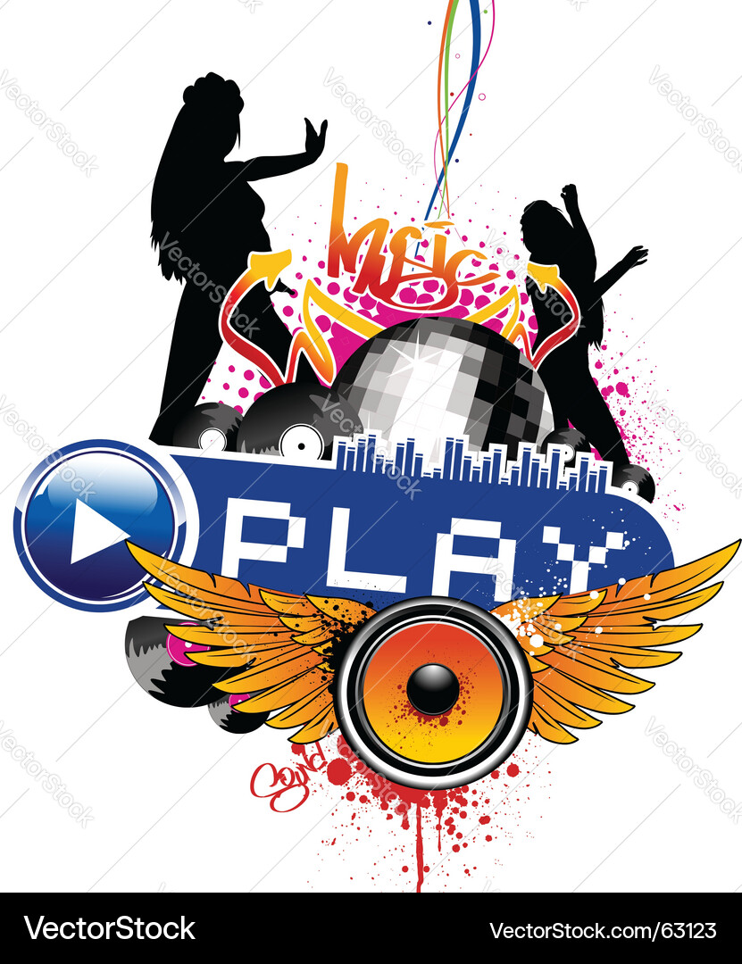 Disco Party Elements Vector Image