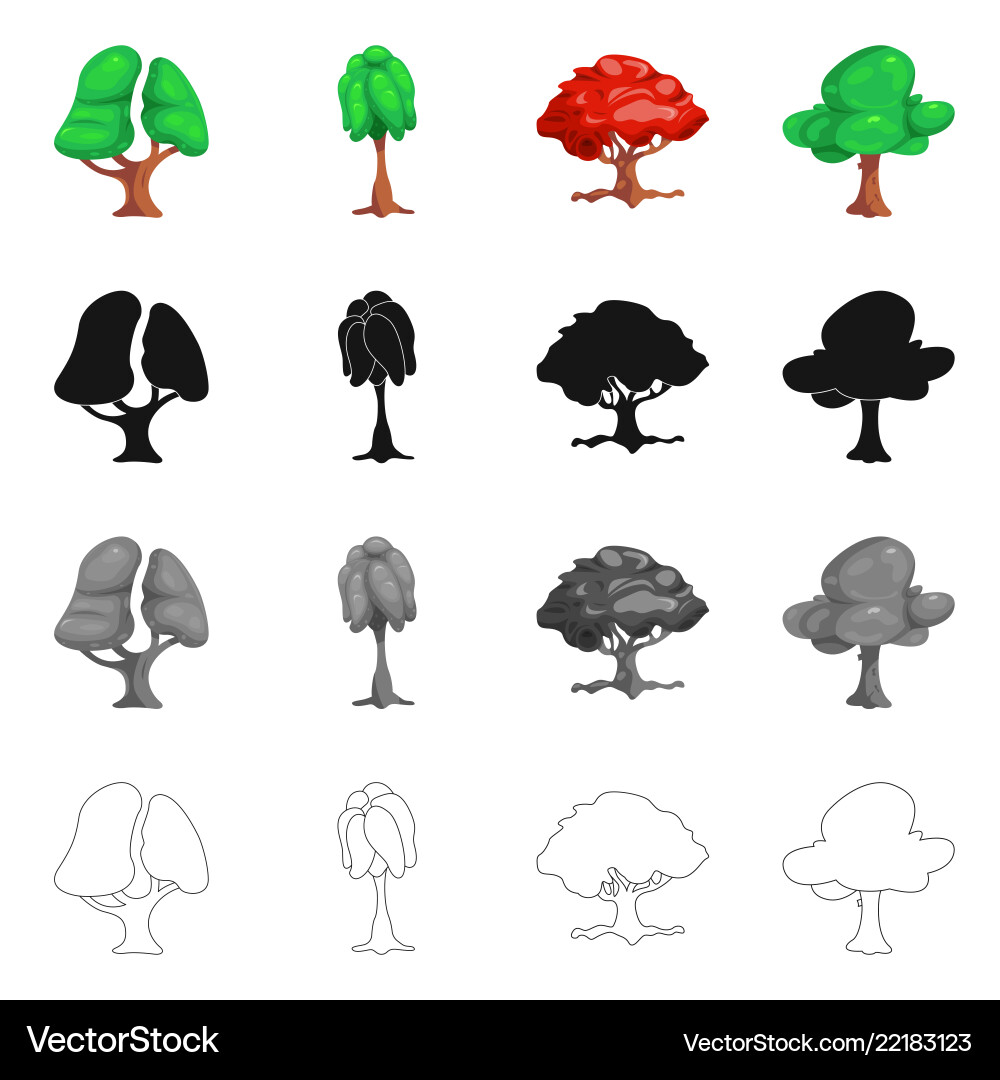 Isolated object of tree and nature sign vector image