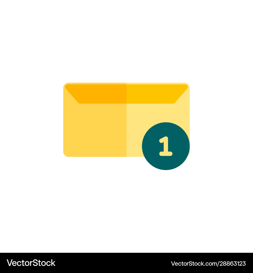 Message icon design flat style mail Message icon design flat style mail vector image