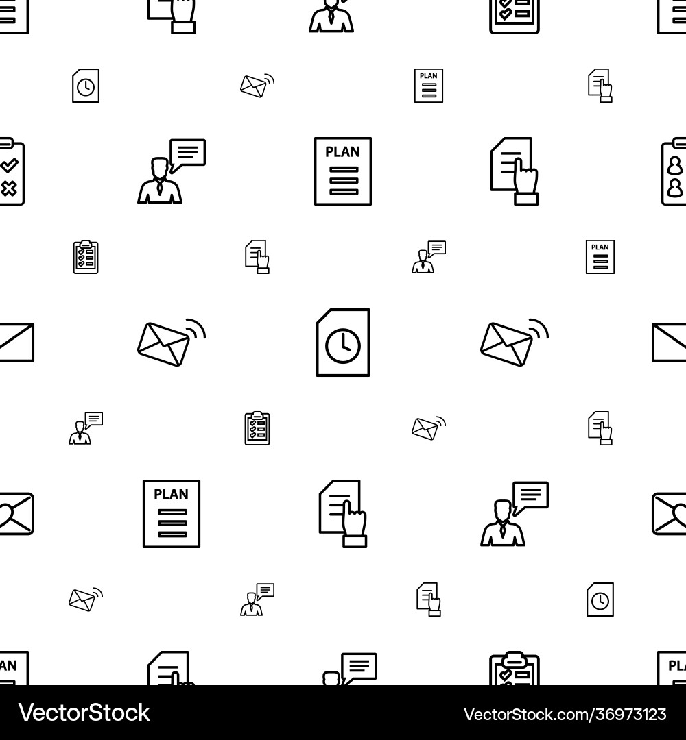 Message icons pattern seamless white background vector image