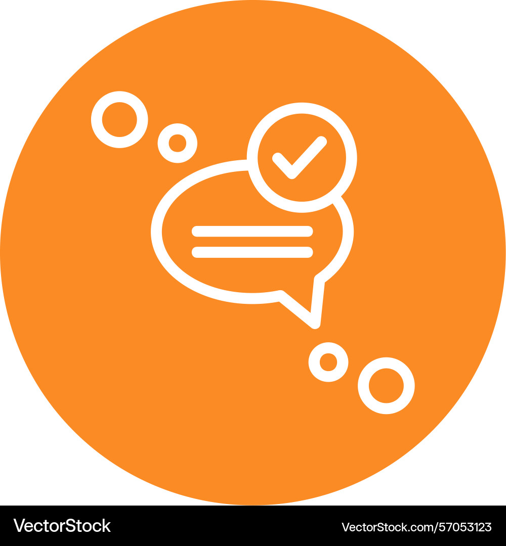 Message sent line circle style icon design Vector Image