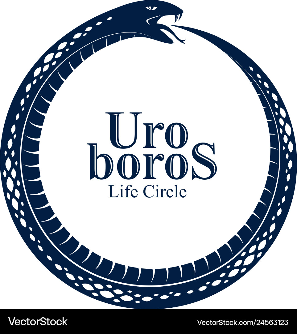 Ouroboros Snake - Endless Cycle vector image