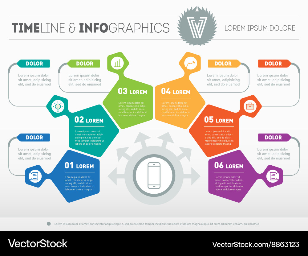 Part of the report with logo and icons set vector image