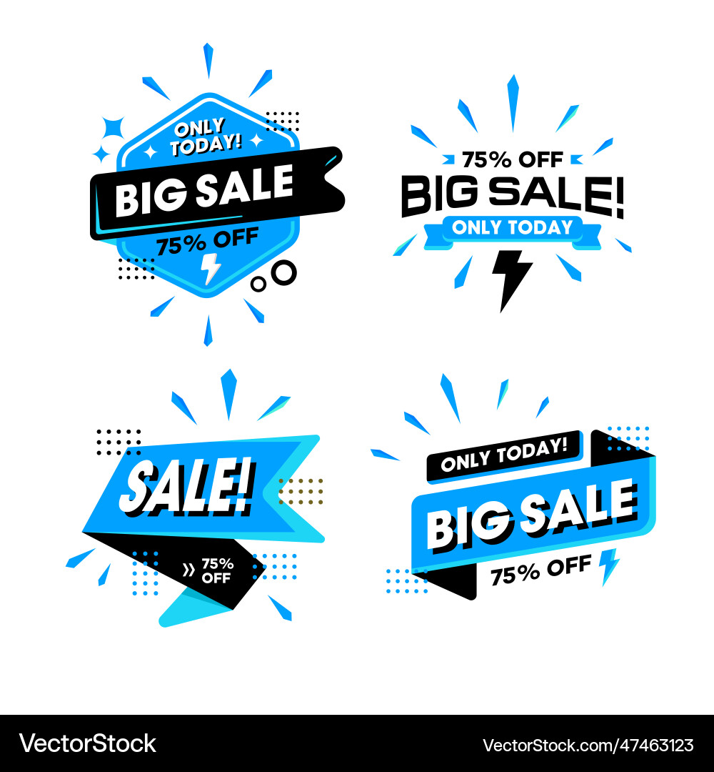 Percent big sale label icon on collection set Percent big sale label icon on collection set vector image
