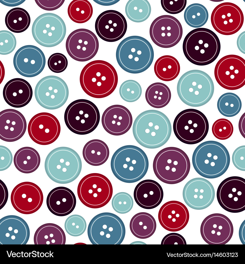 Seamless Button Pattern Vector Image