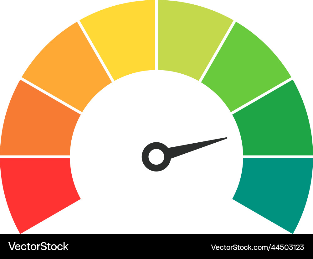 Speedometer meter with arrow for dashboard Speedometer meter with arrow for dashboard vector image
