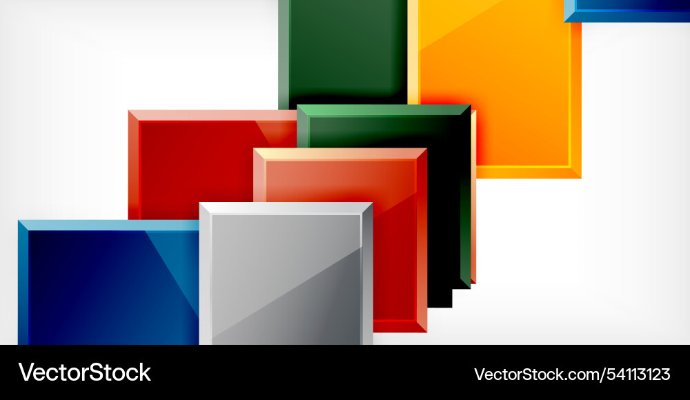 Square shape color abstract geometry Square shape color abstract geometry Vector Image
