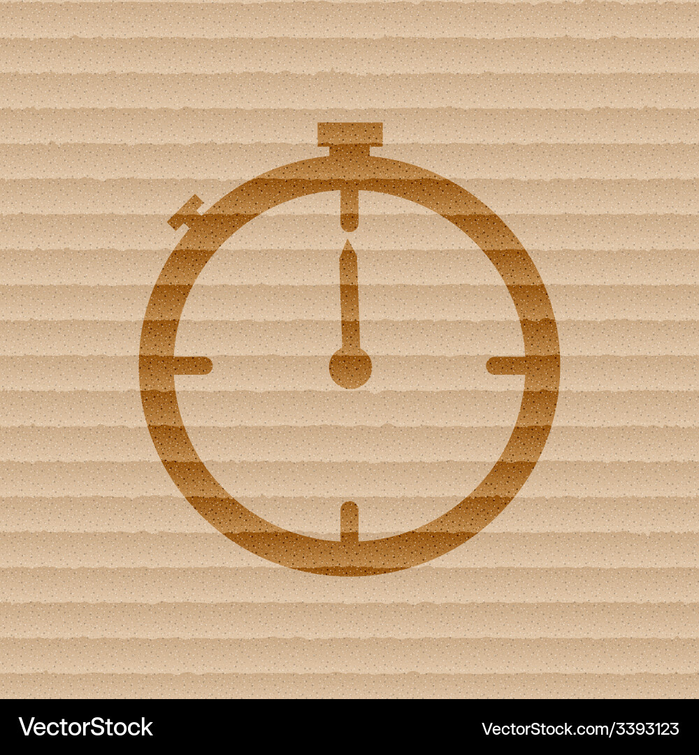 Timer icon symbol flat modern web design with long Vector Image