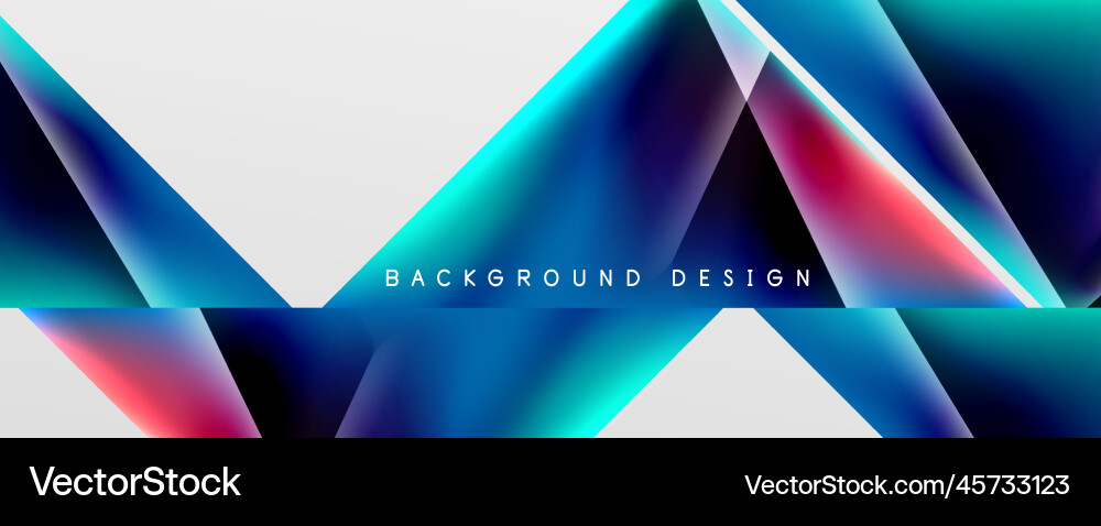 Triangle fluid color gradient abstract background vector image