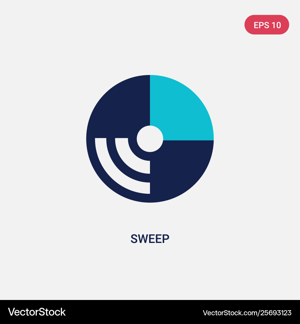 Two color sweep icon from analytics concept vector image