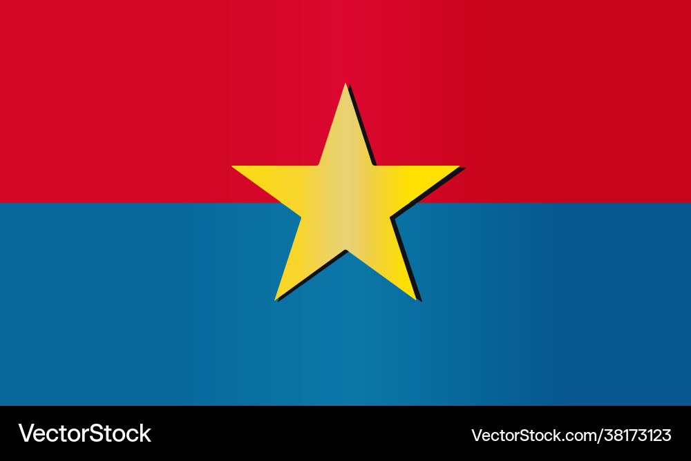 Vietcong ex vietnam kommunistische Propagandha-Flagge Vietcong ex vietnam kommunistische Propagandha-Flagge vektorbild
