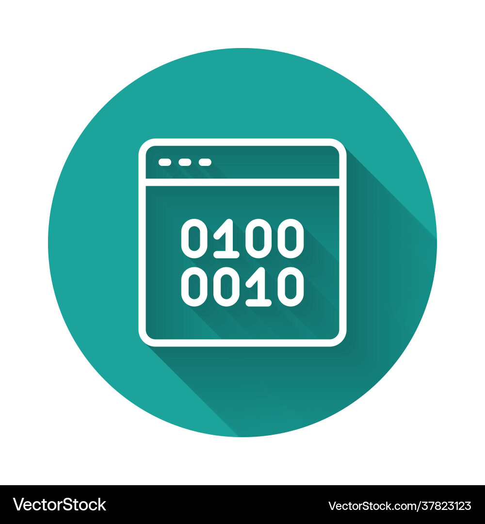 Weiße Linie binäre Code-Icon isoliert mit langen Weiße Linie binäre Code-Icon isoliert mit langen vektorbild