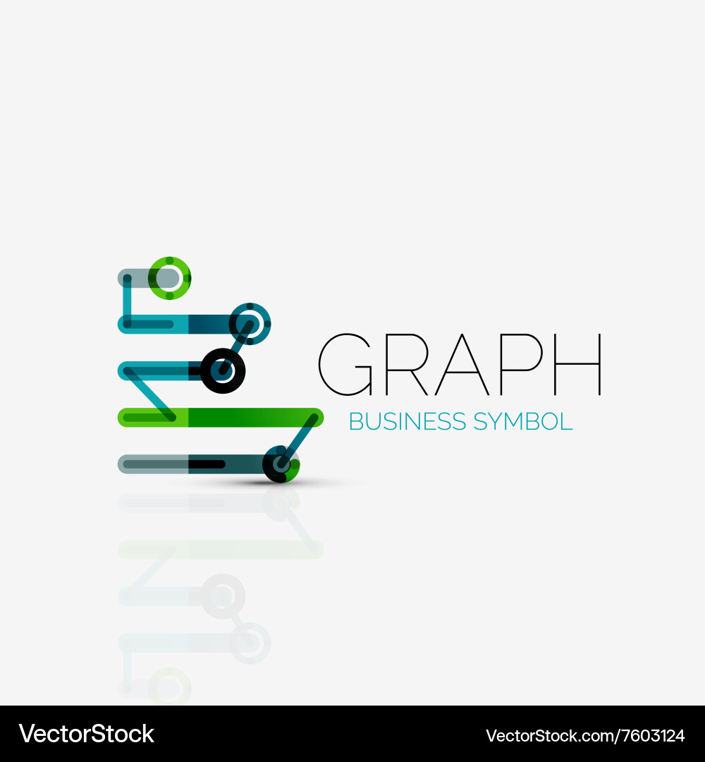 Abstract logo idea linear chart or graph Vector Image