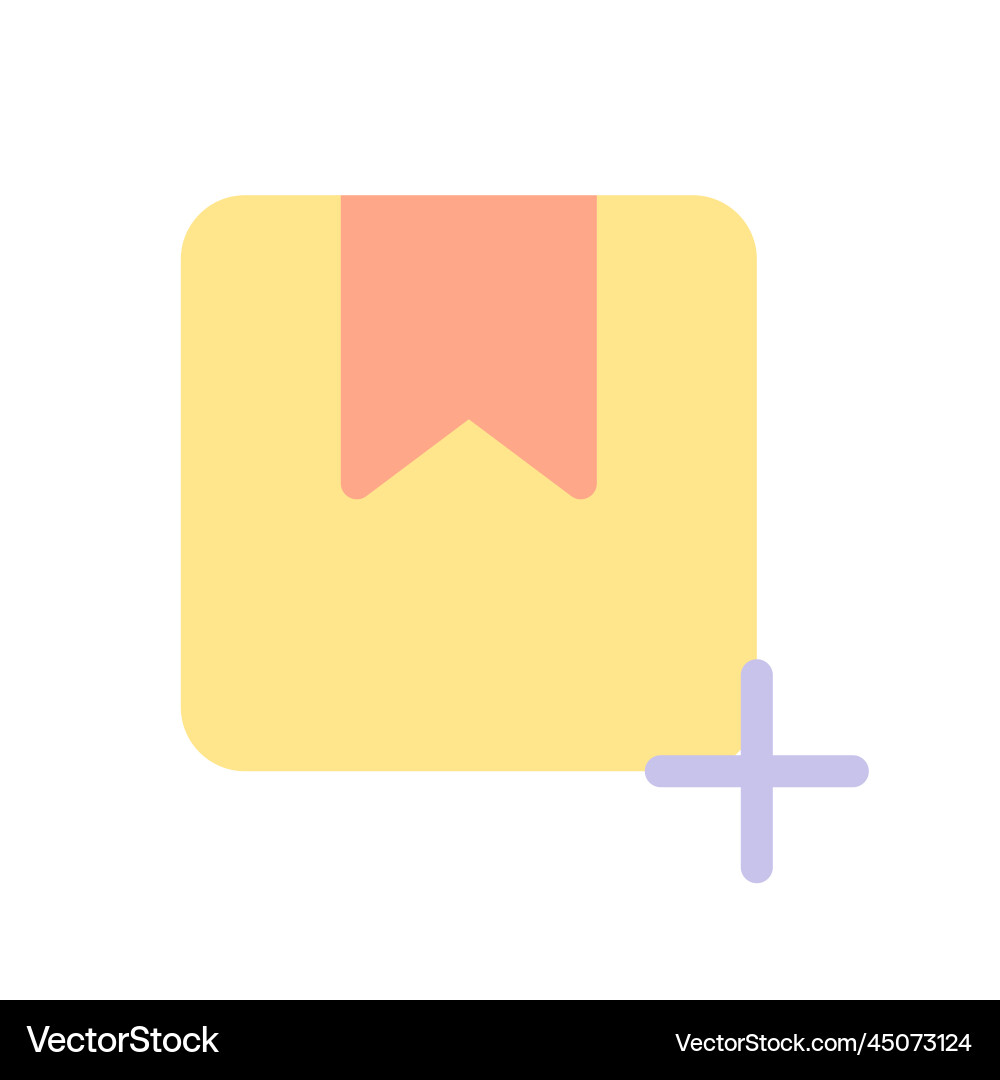 Add parcel flat color ui icon Add parcel flat color ui icon vector image