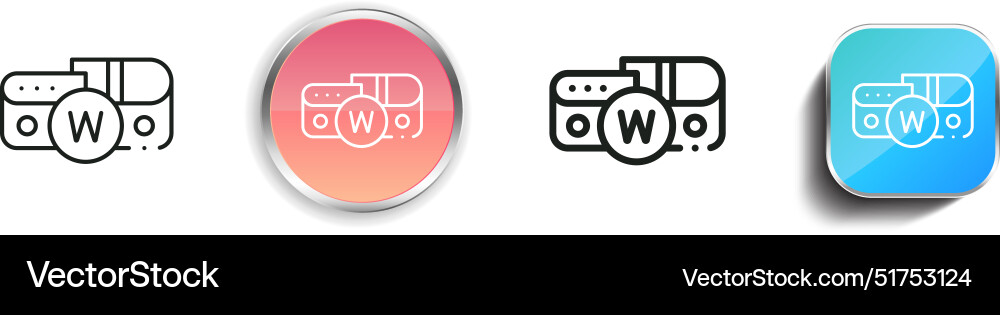 Belt icon thin linear regular and button style Belt icon thin linear regular and button style vector image