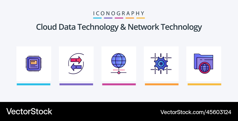 Cloud data technology and network line vector image