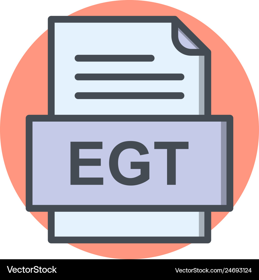 Egt file document icon vector image