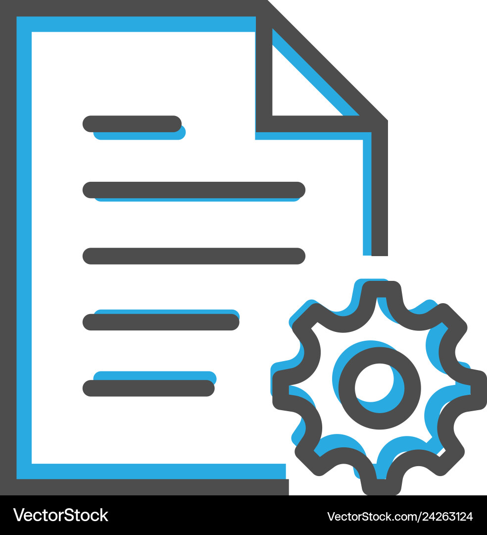 File icon design interaction line Vector Image