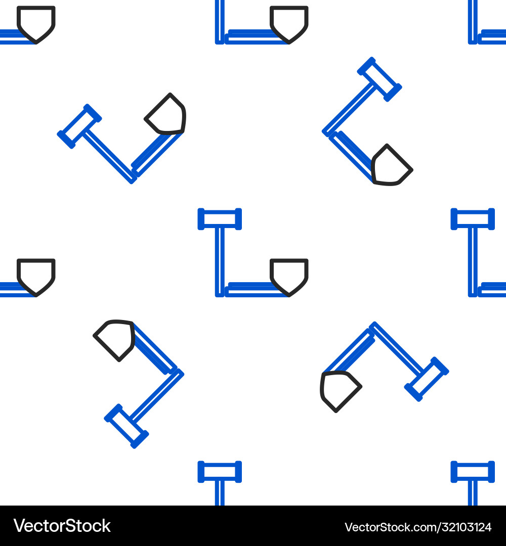Line judge gavel with shield icon isolated Line judge gavel with shield icon isolated vector image