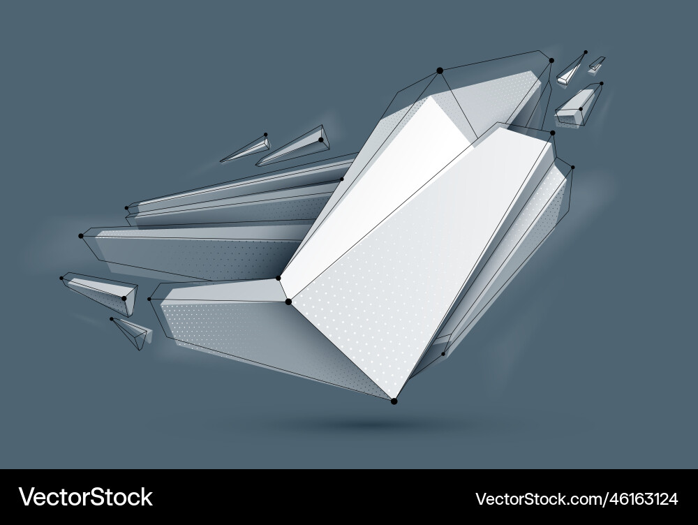 Low poly abstract form future shape design Low poly abstract form future shape design vector image