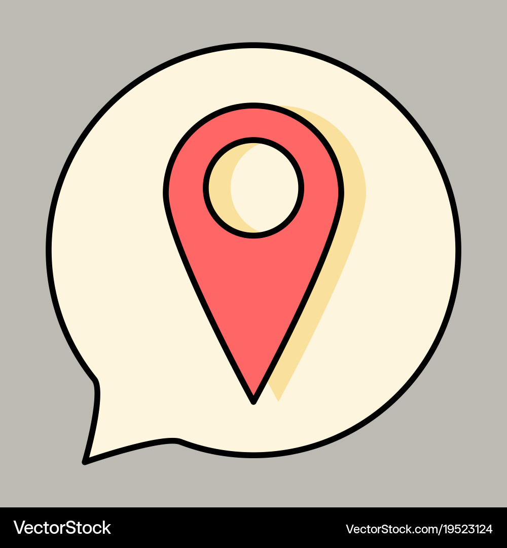 Navigation geolocation icon in flat design Vector Image