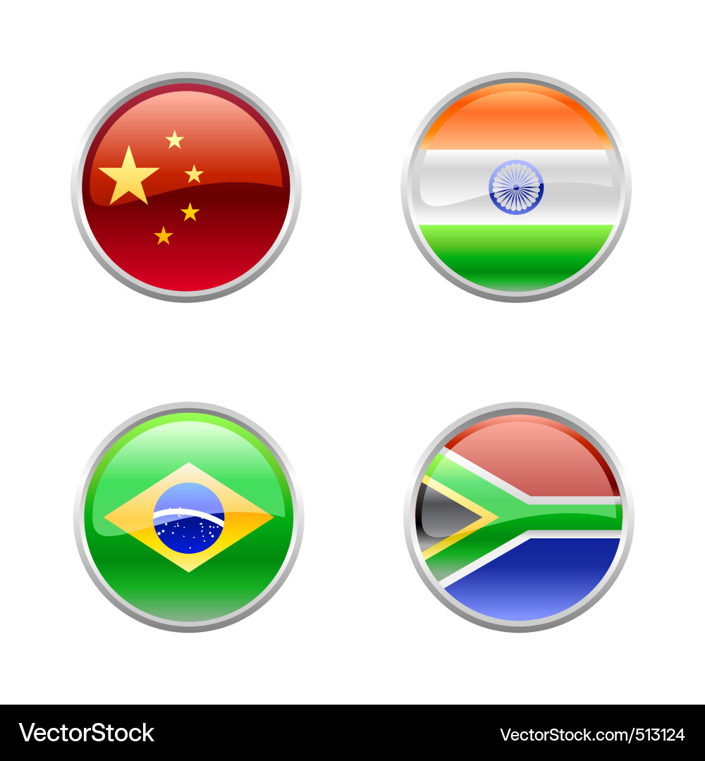 Round buttons set Vector Image