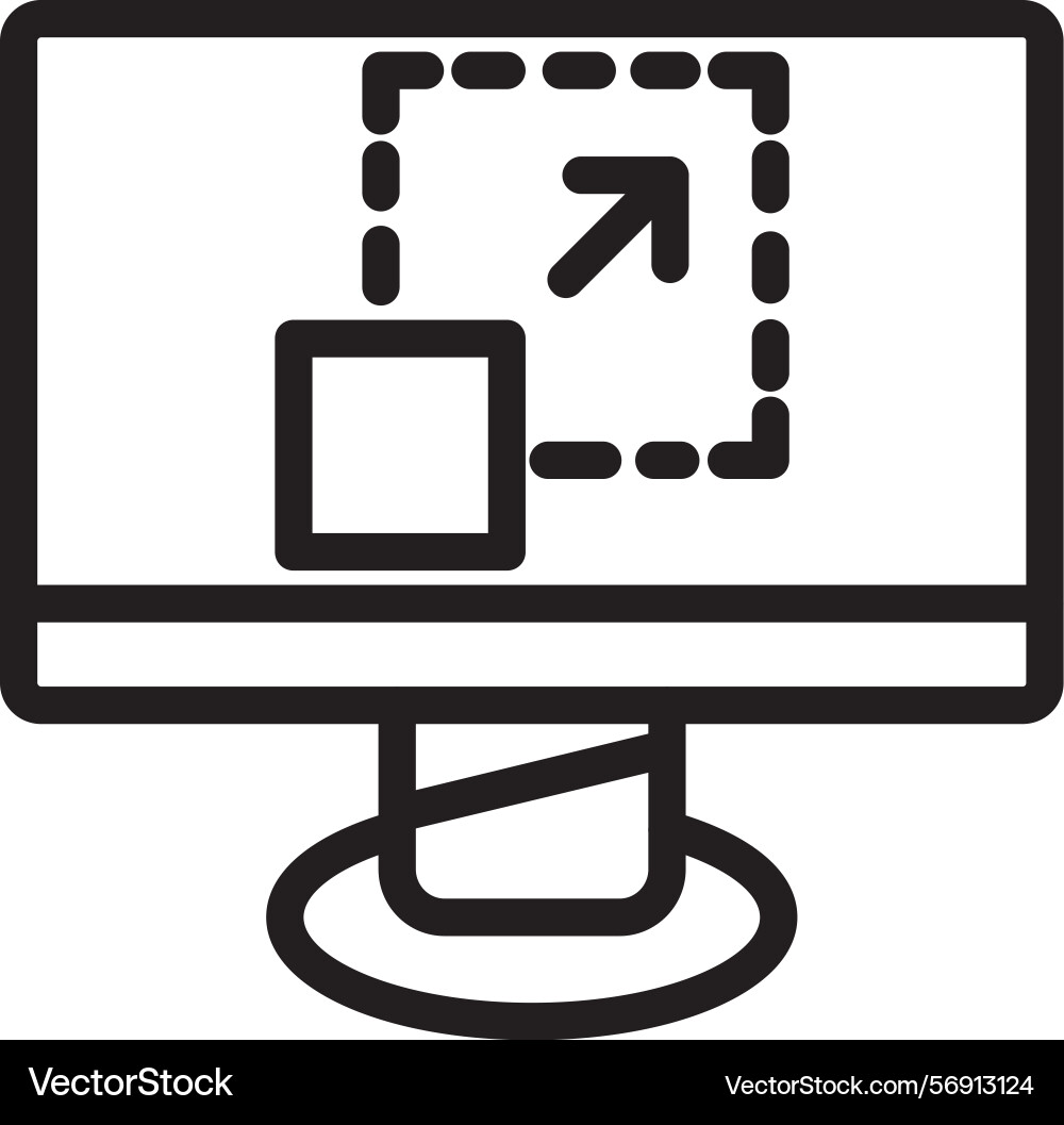 Scalability linear style icon design vector image
