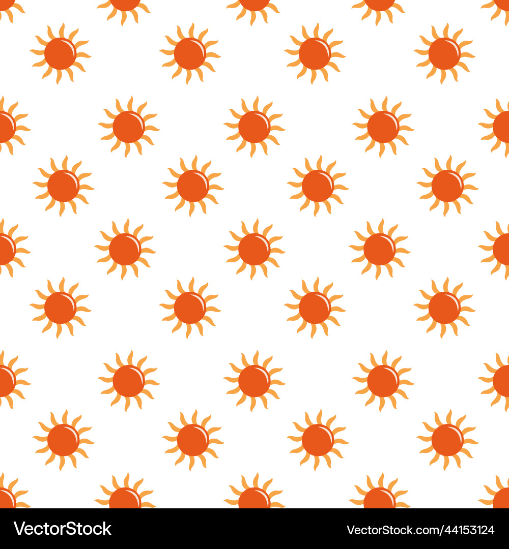 Seamless pattern with suns in retro style Seamless pattern with suns in retro style vector image