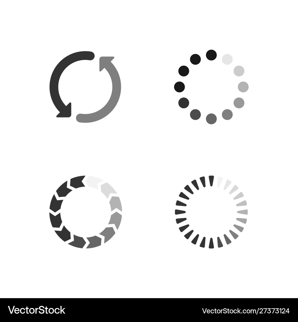 Set icons loading progress Set icons loading progress vector image
