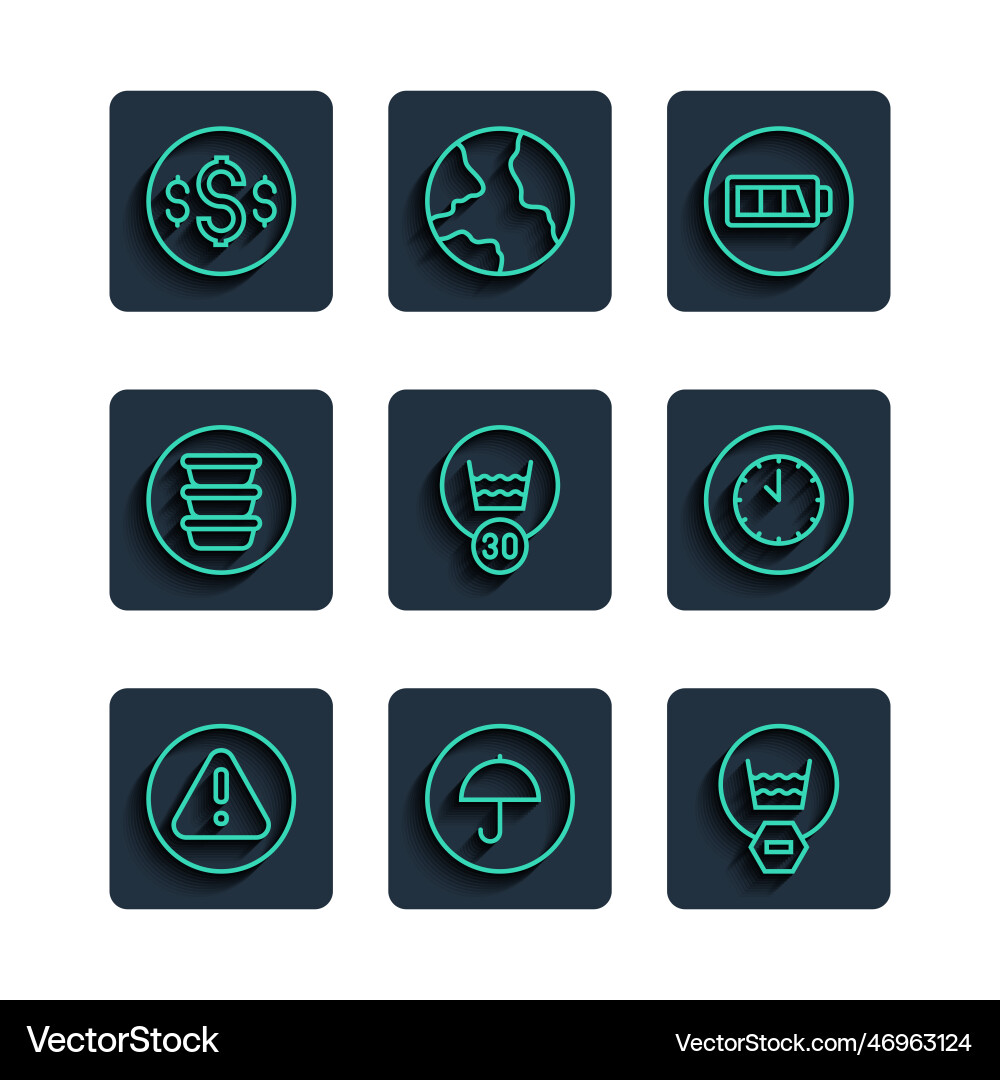 Set line exclamation mark in triangle delivery Set line exclamation mark in triangle delivery Vector Image