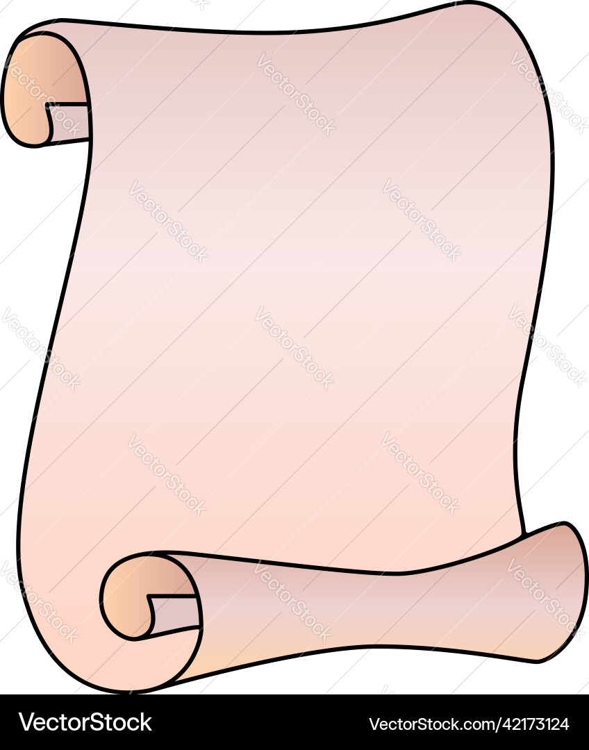 Sheet of paper unfolded scroll vector image