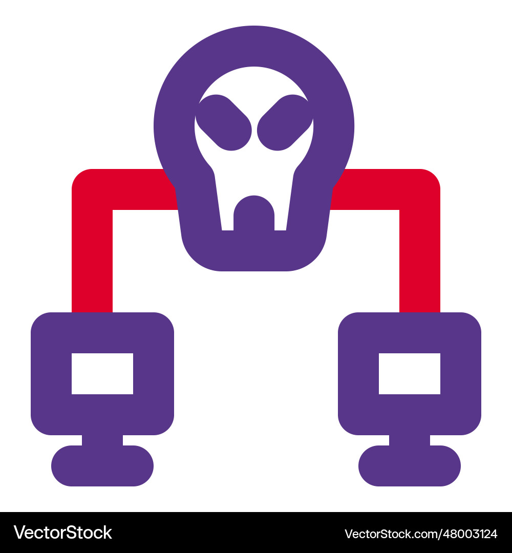 Skull corrupting network between systems vector image