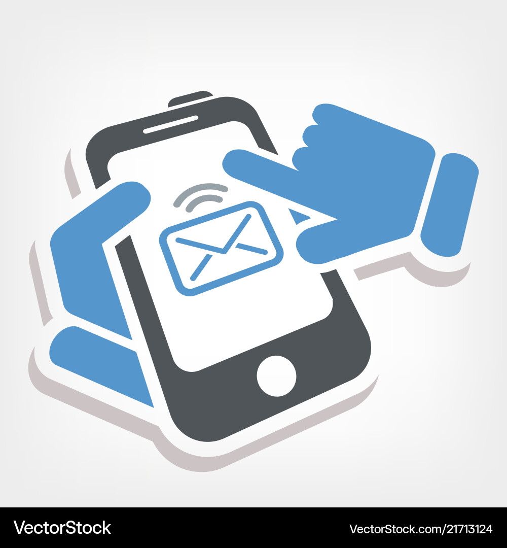 Smartphone e-mail icon Royalty Free Vector Image
