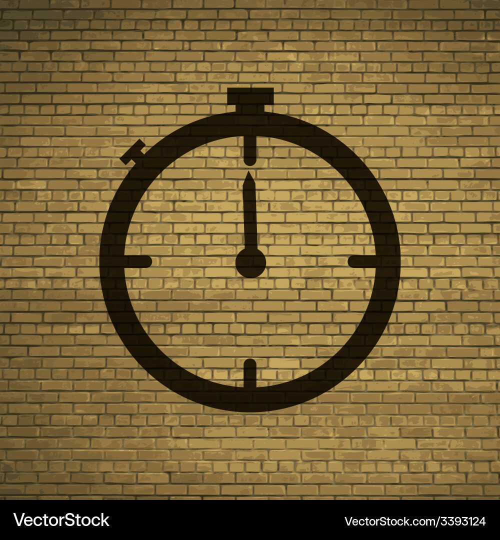Timer icon symbol flat modern web design with long Vector Image