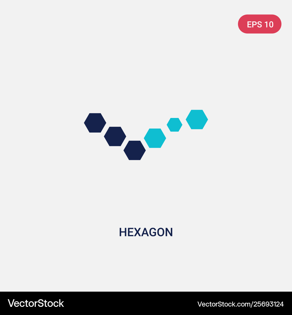 Two color hexagon icon from analytics concept vector image