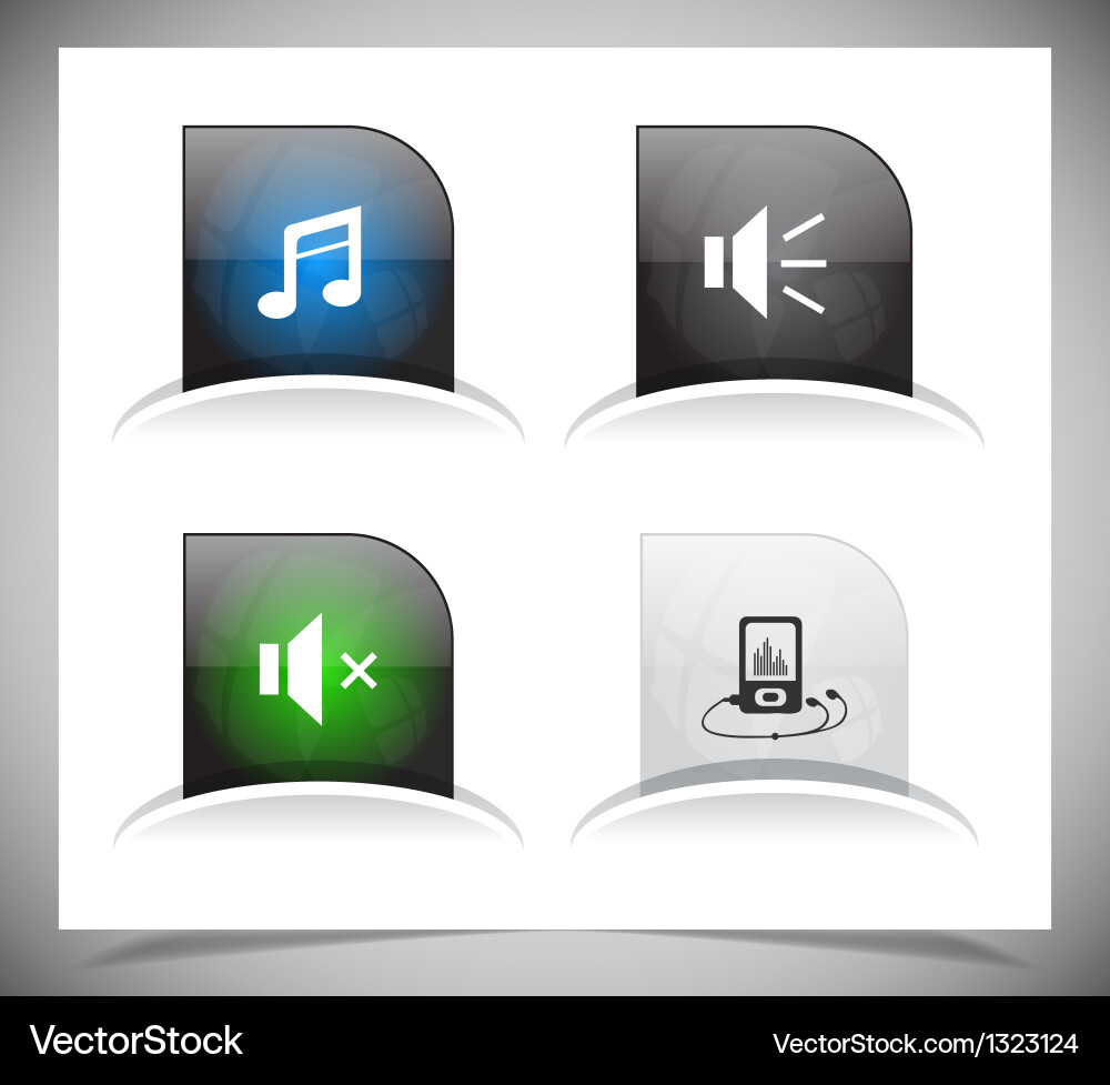 Web buttons pack vector image