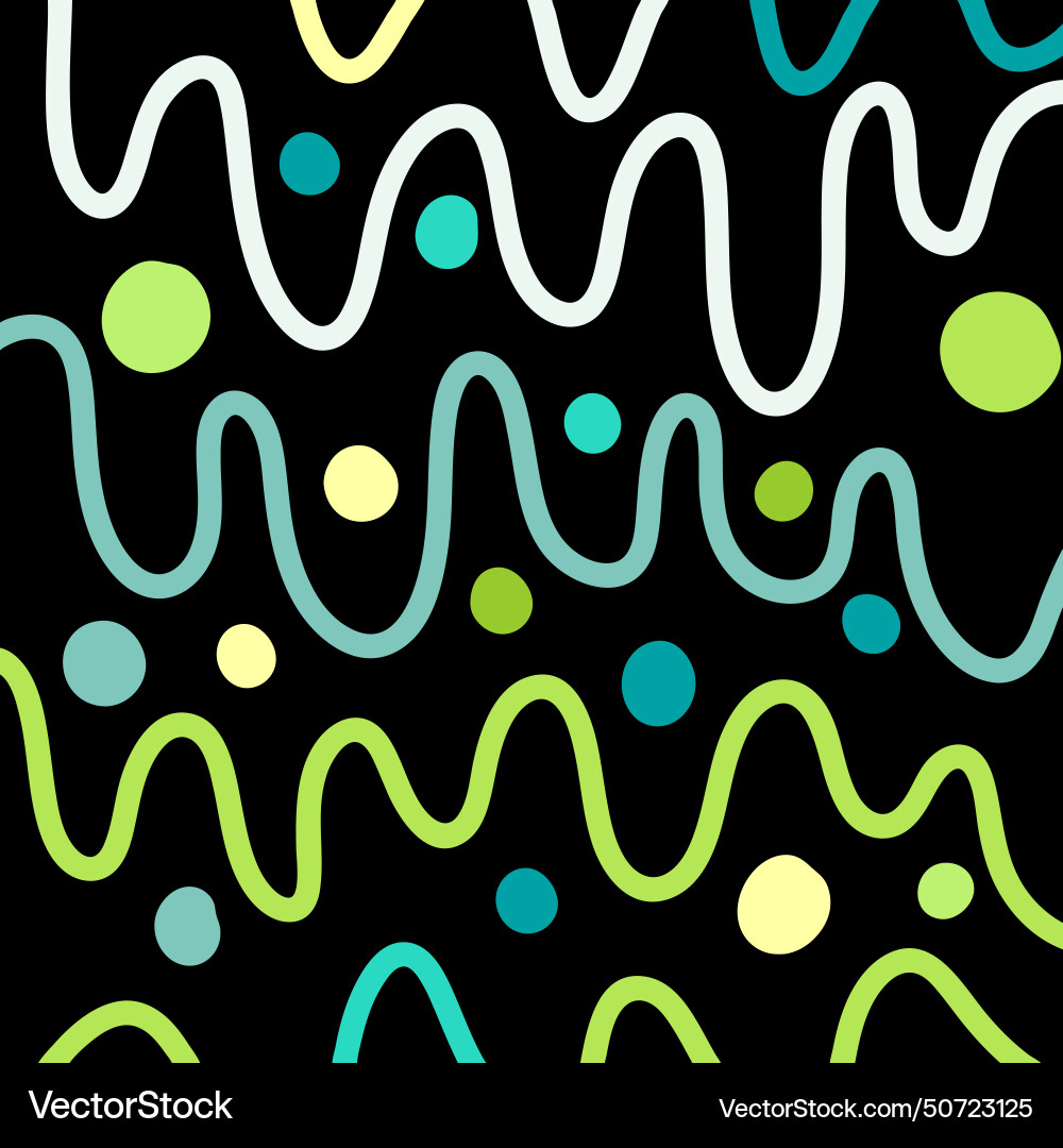 Abstract retro hand drawn pattern design vector image