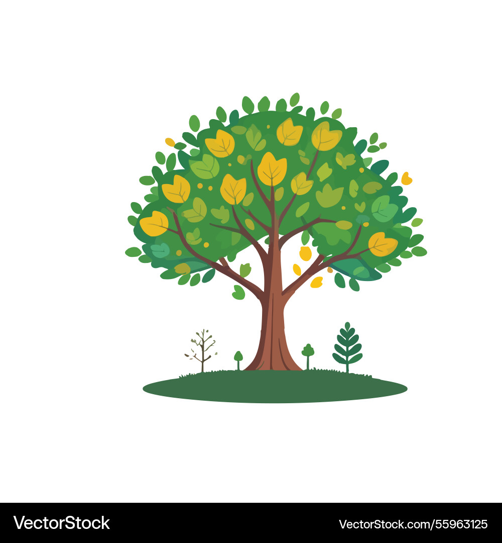 Ai-generated a large tree Ai-generated a large tree Vector Image