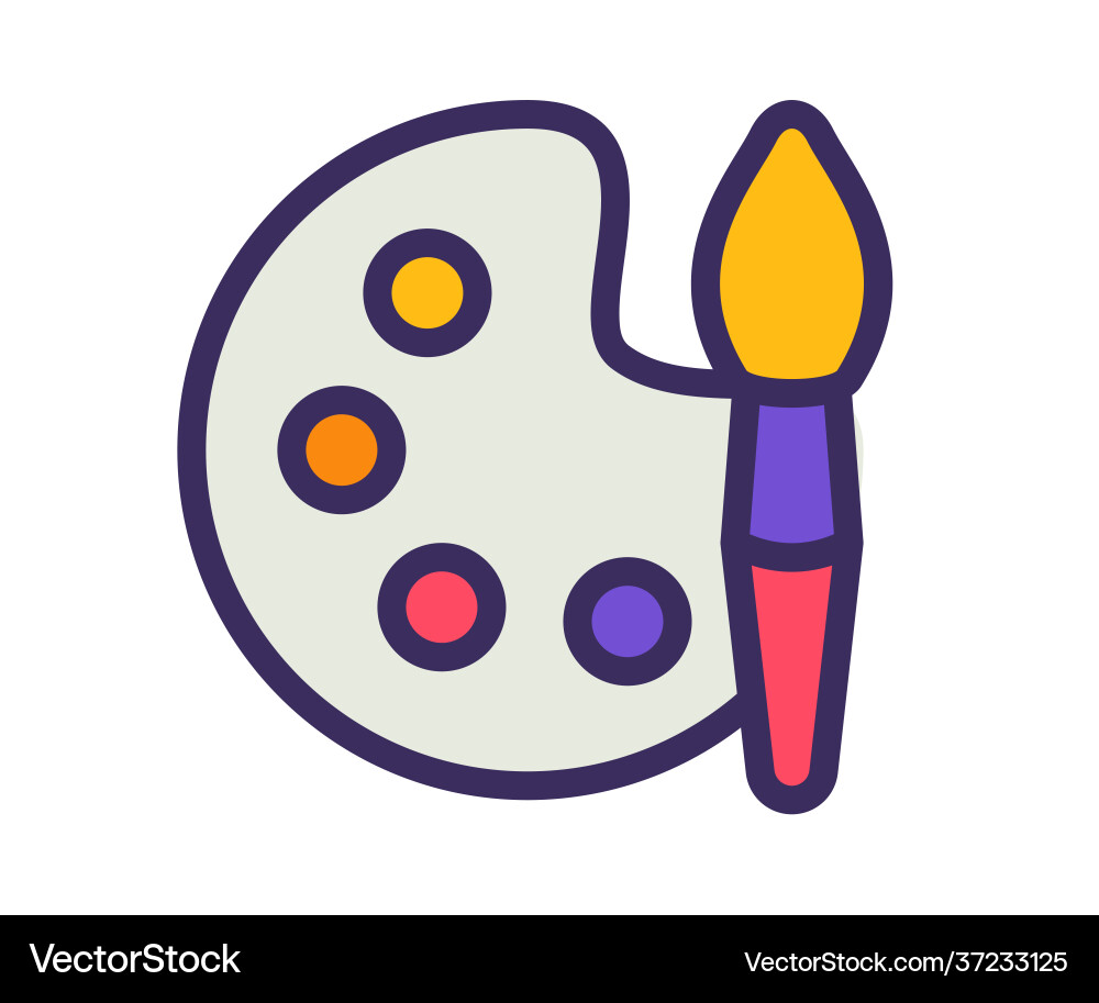 Art drawing painting single isolated icon Art drawing painting single isolated icon vector image